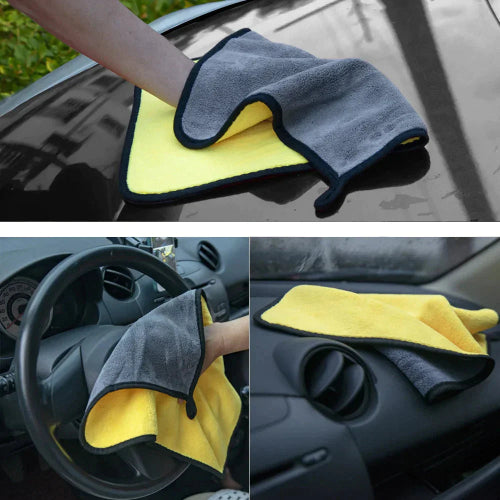 Kit 5 panos de microfibra para secar carros