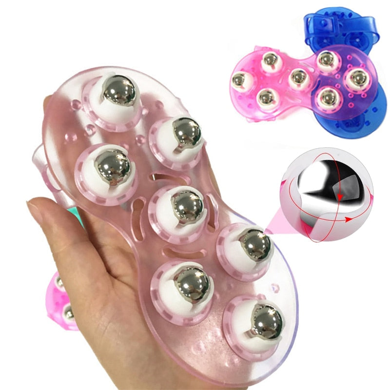 Luva massageadora ergonômica com 7 esferas