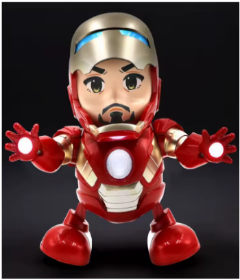 Boneco robô do Homem de Ferro: Dança, acende luzes e toca músicas