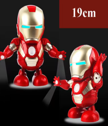 Boneco robô do Homem de Ferro: Dança, acende luzes e toca músicas