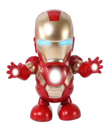 Boneco robô do Homem de Ferro: Dança, acende luzes e toca músicas