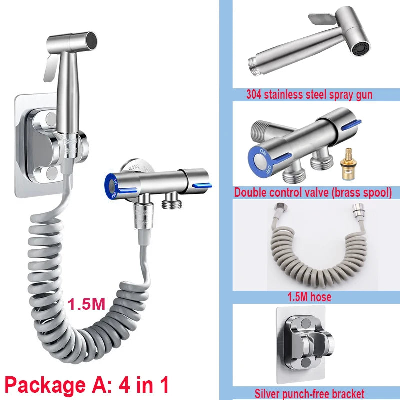 Conjunto de pulverizador de bidê portátil