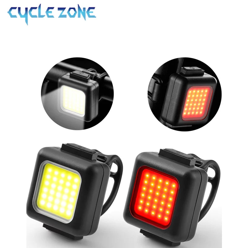 Ilumine suas pedaladas noturnas! Kit de Farol e Lanterna Traseira, prático e seguro.