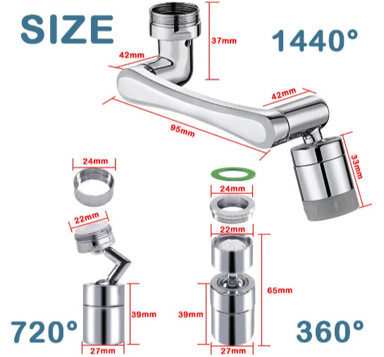 Adaptdor de torneira extensor pulverizador