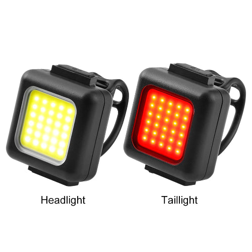 Ilumine suas pedaladas noturnas! Kit de Farol e Lanterna Traseira, prático e seguro.