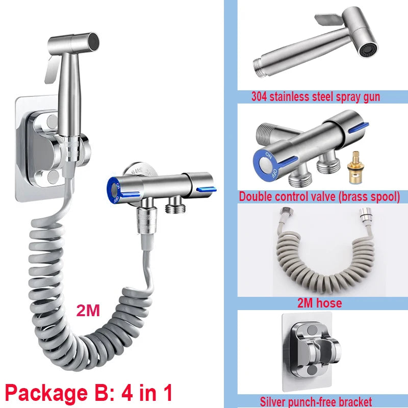 Conjunto de pulverizador de bidê portátil