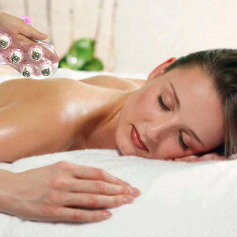 Luva massageadora ergonômica com 7 esferas