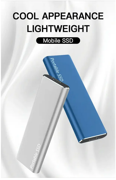 Drive externo SSD: Alta velocidade USB 3.1 Tipo-C