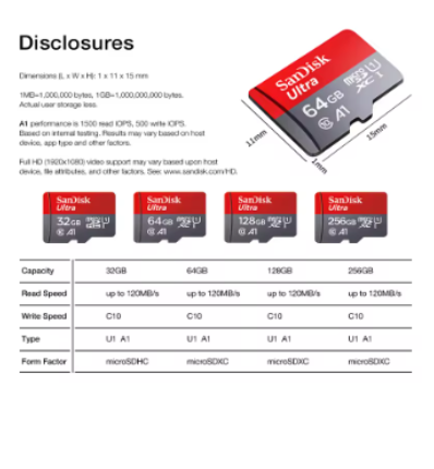Cartão de Memória Micro Sd 32/64/128/256/512gb MicroSd